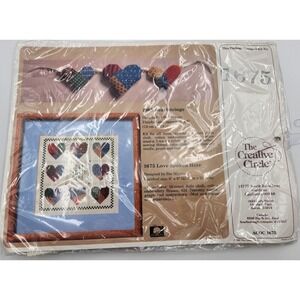 Vintage NIP Creative Circle 1675 Love Spoken Here Counted Cross Stitch Kit Set
